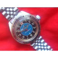 Часы КОМАНДИРСКИЕ 2409 ВОСТОК ПОДЛОДКА из СССР 1990-х с БРАСЛЕТОМ