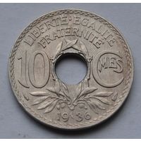 Франция, 10 сантимов 1936 г.