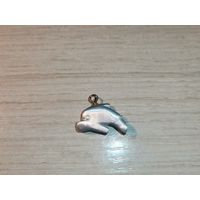 Подвеска , дельфинчик, натуральный камень.
