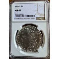 1 доллар США 1898 год MS61