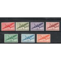 США-1941, (Мих.500-506), **/*   , Авиапочта, Самолеты(полная серия)