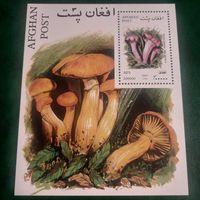 Афганистан 2001. Грибы. Calocybe Persicolor. Блок