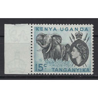 Кения Уганда Танганика 1954** Слоны, Королева Елизавета II  Mi#94