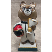 Статуэтка Олимпийский Мишка Победитель Мотокросса Фарфор Вербилки