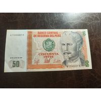 Перу 50 инти образца 1987 года XF p131b
