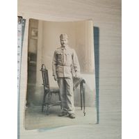 Военнослужащий с кортиком в форме Сербской Армии, времён Балканских войн или ПВМ, размер 14*9 см.