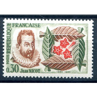 Франция - 1961г. - Жан Нико, учёный, дипломат. Табак - 1 марка - полная серия, MH [Mi 1340]. #2-Fr-63-A-1