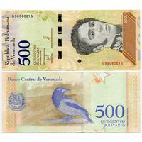 Венесуэла. 500 боливаров (образца 15.01.2018 года, P108a, UNC)
