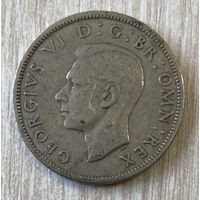 Монета 2 шиллинга. 1949 год, Великобритания Король Георг VI .