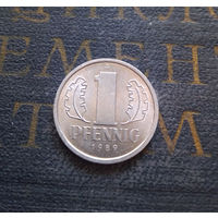 1 пфенниг 1989 (A) Германия ГДР #11 aUNC