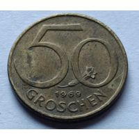 Австрия. 50 грошей 1969 года.