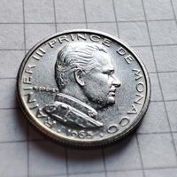 1/2 франка  Монако. Ренье 3. 1965года