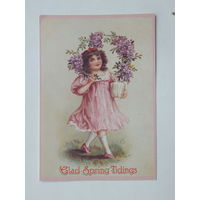 Открытка США девочка 10х15  см