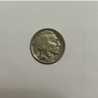 Монета. 5 центов, США, 1937 г.