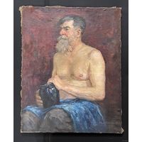 Стасевич И.Н "Натурщик",1958г. Холст. масло. Размер 56х71 см.
