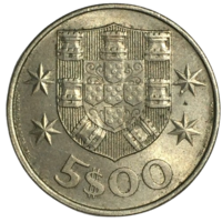 Португалия 5 эскудо, 1977