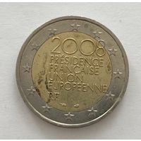 2 евро Франция 2008 Председательство Франции в Совете Европейского союза