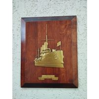 Панно (картина) Аврора. Размер 27.5х22 см. Ленинград