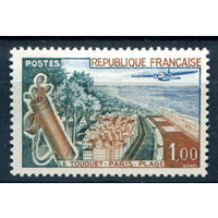 Франция - 1962г. - пляж - 1 марка - полная серия, MH с дефектом клея [Mi 1408]. #2-Fr-63-A-1
