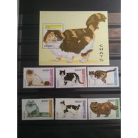 Гвинея 1996 г. Кошки.