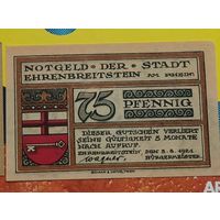 Нотгельд Германия 75 пфеннигов