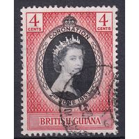 88.BrKS. Великобритания. Колонии. Британская Гвиана. Коронация Елизаветы II. 1953 г. 4c. Mi.#198.