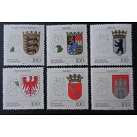 Современная Германия 1992г. Mi.1586-1591 MNH** полная серия