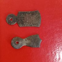 Накладка, шторка на замок. Задвижка на замочную скважину 2 шт царизм, одна с клеймом