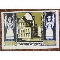 Нотгельд 50 пфеннигов 1921 год. Шнеберг ,. Веймарская республика