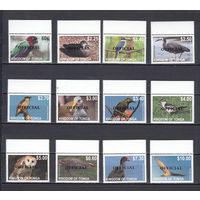 Фауна. Птицы. Тонга. 2014. 12 марок с надпечатками. Michel N 1754-1763 (72,7 е)