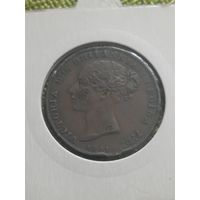 Джерси 1/26 шиллинга (1/2 пенни) 1841 г ( королева Виктория )