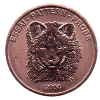 РЕСПУБЛИКА ИСЛАНДИЯ. 5 ЕВРОЦЕНТОВ 2004. ПРОБА. Фауна. Песец (полярная лиса)/ ГРИБЫ. ОПЯТА. UNUSUAL