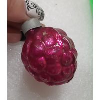 Игрушка ёлочная Малина, стекло. СССР