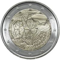 2 евро 2022 Австрия 35 лет программы Erasmus  UNC из ролла