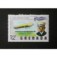 Гренада 1978 г. 75-я годовщина первого полета Цеппелина. Дирижабли. Авиация, Чистая #0126-Т1P22