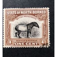 Великобритания. Северное Борнео\402с\ 1909 тапир зуб.14 SG158 шокол.- коричн.