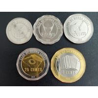 Сьерра-Леоне Набор 5 монет: 1, 5, 10, 25, 50 центов 2022 г