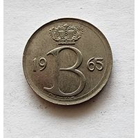 Бельгия 25 сантимов, 1965 Надпись на голландском - 'BELGIE'