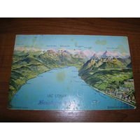 Эвиан-ле-Бен. Франция 1911 год Открытка старинная Почта Одесса - Эвиан-ле-Бен. Издание Louis Burgy Лозанна