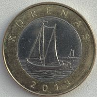 Литва 2 лита 2013 г. Создано человеком и природой. Куренас