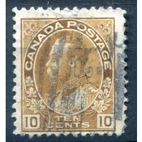 Британские колонии - Канада - 1922/25г. - король Георг V, 10 с - 1 марка - гашёная [Mi 113]. #3-WB-82-A-1