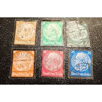 Германия 1934 Гинденбург траурный выпуск Полная серия