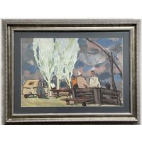 Кубарев В.Г;Засл.худ;69,5/92см.с рамой и паспарту; Бумага, акварель. 69,5х92 см с рамой и паспарту.
