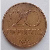 Германия - ГДР 20 пфеннигов, 1969