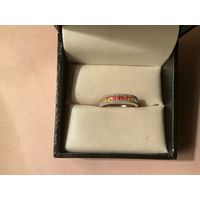 Кольцо золото 750 Цветные Сапфиры Бриллианты