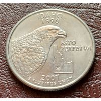 США 25 центов , D  2007 Квотер штата Айдахо   ( 2-6-1 )