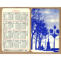 Календарь из игральных карт Ленинградские силуэты 19818 (синий)