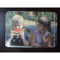 Календарик 1985 г. Госстрах. Страхование детей - забота о детях.