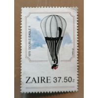 Марка Заир, Конго, трансатлантический перелет на воздушном шаре, 1978 г.