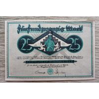 Werty71 Германия 25 марок 1918 банкнота Гроссгельд Дортмунд зелёная